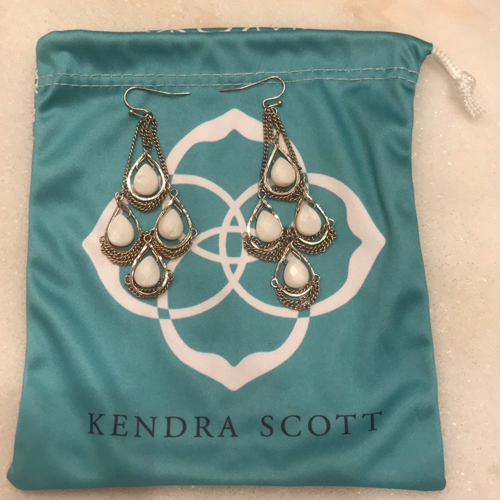 Kendra Scott Drop Earrings in White